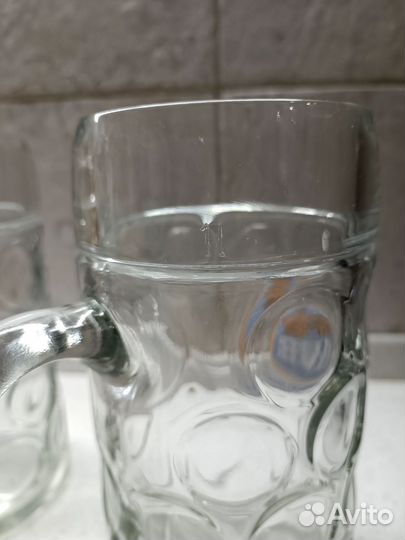 Пивная кружка 1 литр Стекло