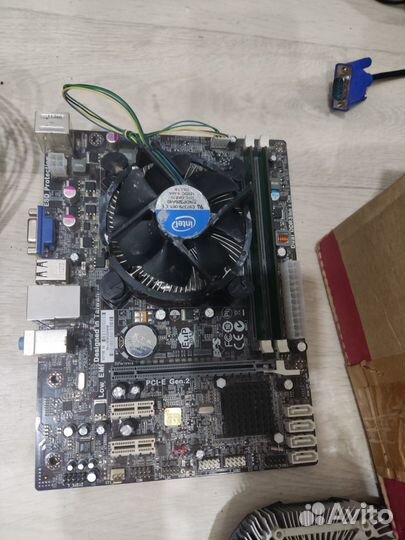 1155 мать + проц + кулер