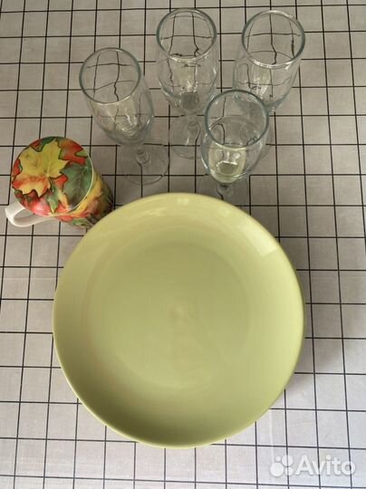 Тарелки Икеа фужеры