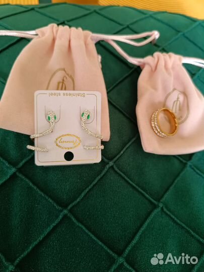 Символ нового года Серьги змейки, кольцо