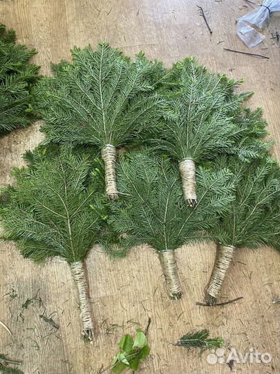 Пихтовые веники м льняной ручкой