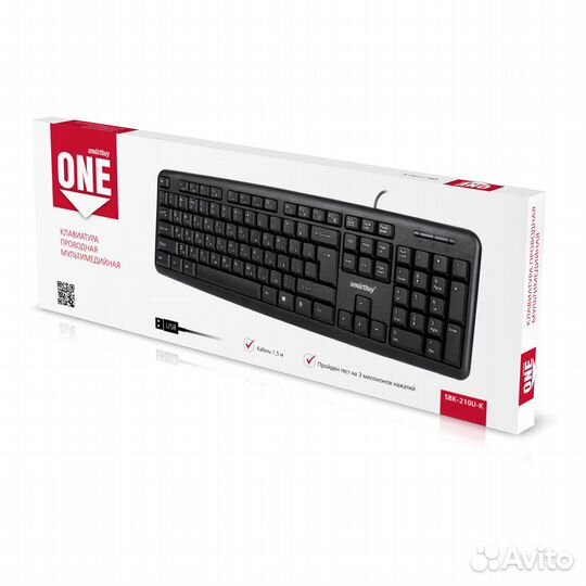 Клавиатура проводная SmartBuy SBK-210U-K Black