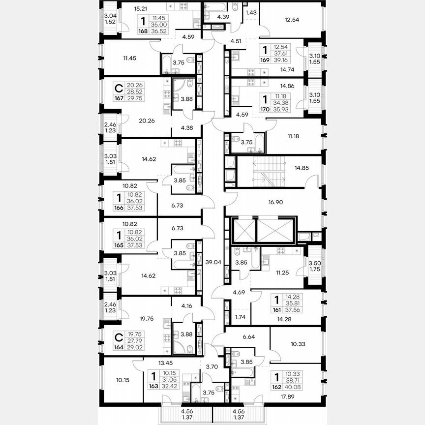 1-к. квартира, 32,4 м², 4/15 эт.