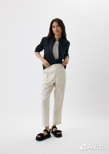 Льняная рубашка uniqlo