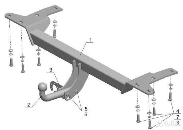 Фаркоп (тсу) на Suzuki Grand Vitara 2005-2016