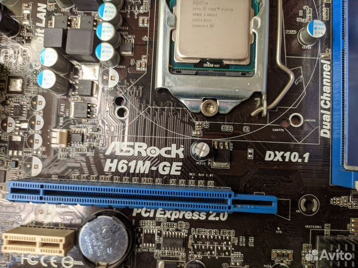 Комплект intel 3770/Asrock H61M-GE/16gb