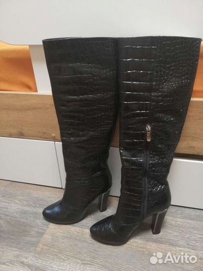 Сапоги осень весна женские 38 натуральная кожа