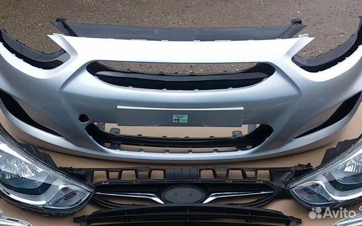 Фара Бампер капот решетка Hyundai Solaris