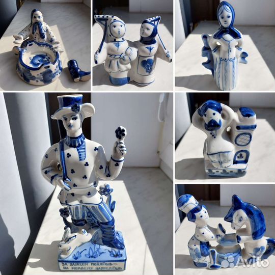 Коллекционные знаменитые фигурки Гжель