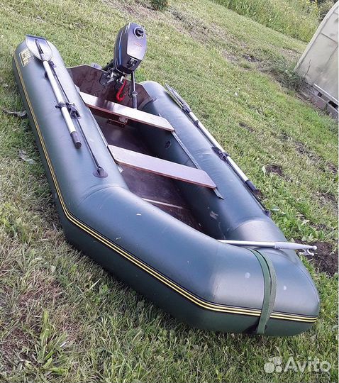 Лодка пвх б/у Норвик 310, 3-х местная с мотором Se