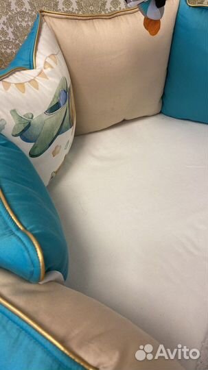 Комплект в круглую кроватку плюс овальная