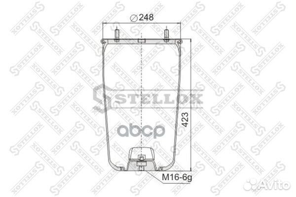 90-09400-SX пневмопод.без стак. 940MB h423 2шп