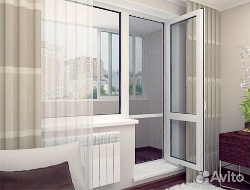 Балконный блок с дверью на заказ