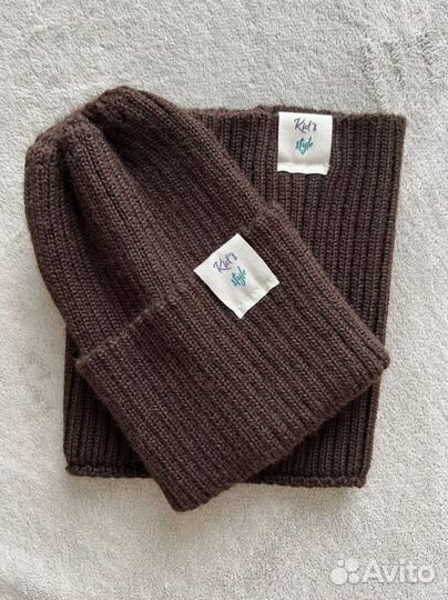 Шапка и снуд демисезонные комплект 48-50