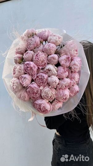 Большой букет из пионов. 31 штука