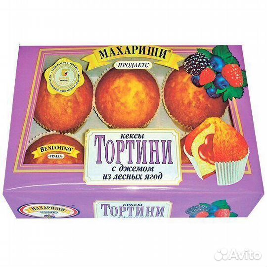 Кексы Махариши Тортини джем из Лесных Ягод 200г