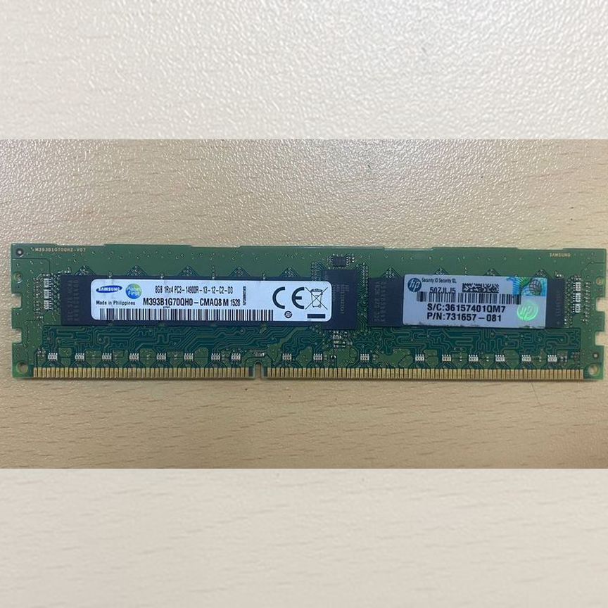[M393B1G70QH0-CMA] Pc3-14900r 8gb Samsung (Hpe) M393b1g70qh0-Cma