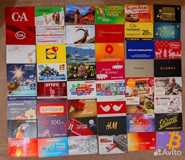 Лот 135 пластиковых карточек для коллекции