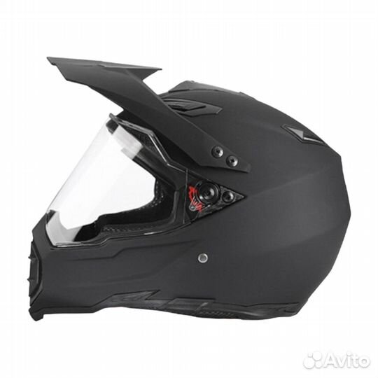 Мотошлем мотард WLT черный матовый