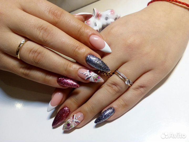 Маникюр, педикюр, укрепление, наращивание ногтей