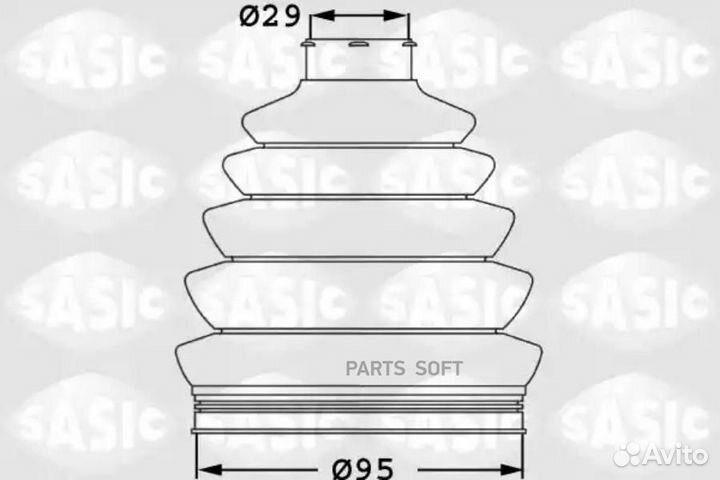 Sasic 1906027 Пыльник ШРУСа внешний VW passat (36