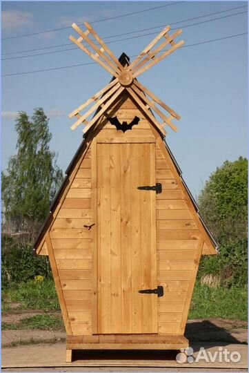 Дачный туалет деревянный с установкой жяу 229