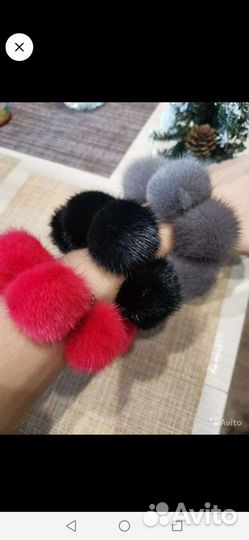 Норковая резинка для волос