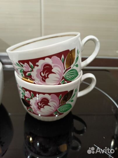 Чайный сервиз СССР дулево пион