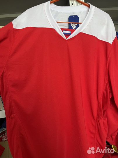 Хоккейный свитер красный/белый