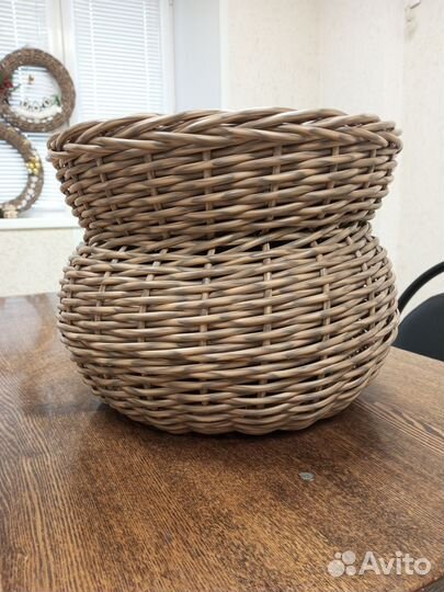 Кашпо горшочек 12 л из ротанга