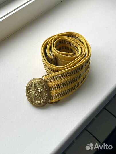 Ремень офицерский парадный желтый