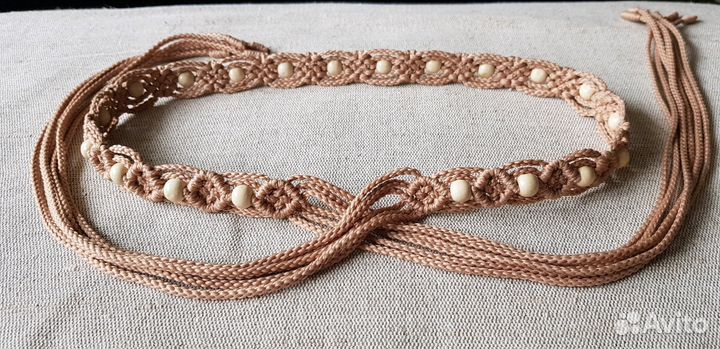 Пояса плетеные макраме с кистями