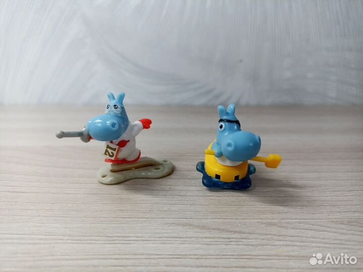 Игрушки из киндера бегемотики, 2шт