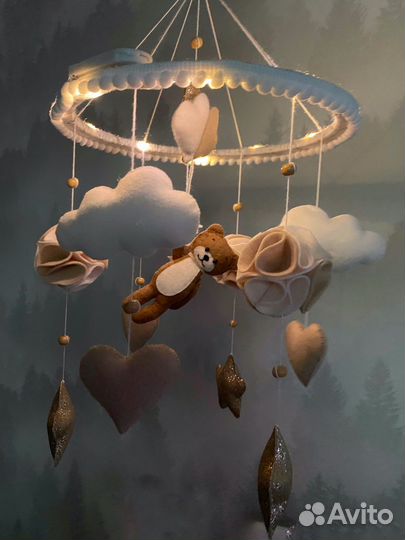 Мобиль на кроватку с подсветкой