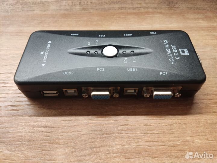 VGA хаб / 4-портовый KVM свитч/переключатель USB