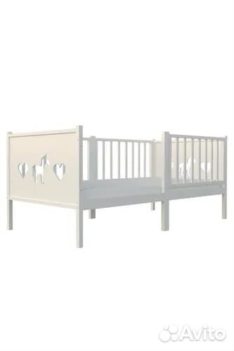 Кроватка детская Лисенок с бортиком из массива