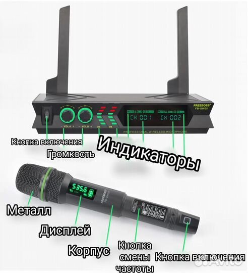 Вокальная радиосистема freeboss FB-UW05