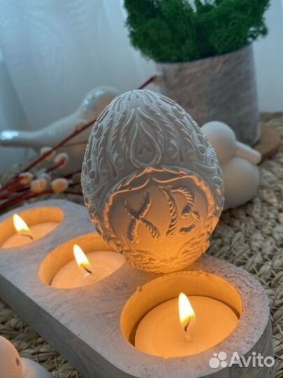 Пасхальный декор, свечи. Ручная работа