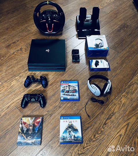 Sony playstation 4 pro руль педали + набор