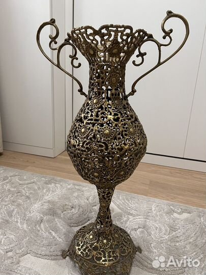 Ваза бронзовая напольная декоративная с ручками