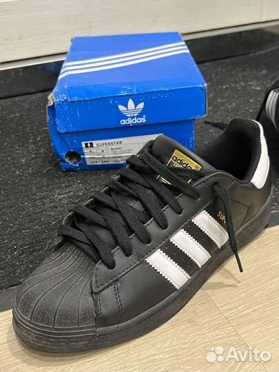 Кеды Adidas superstar мужские черные оригинал