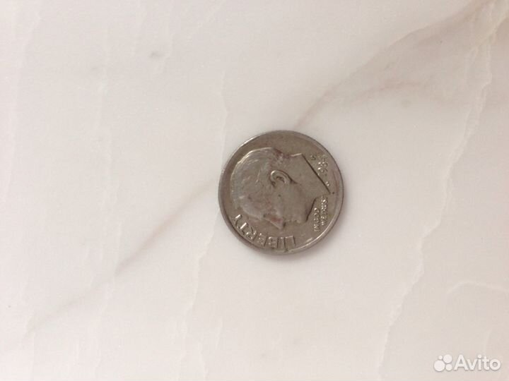Монета one dime liberty 1984г