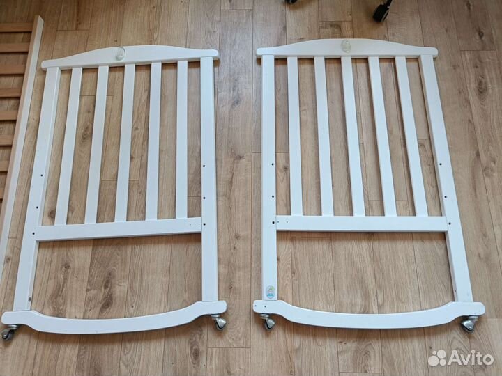 Кроватка детская из бука с матрасом