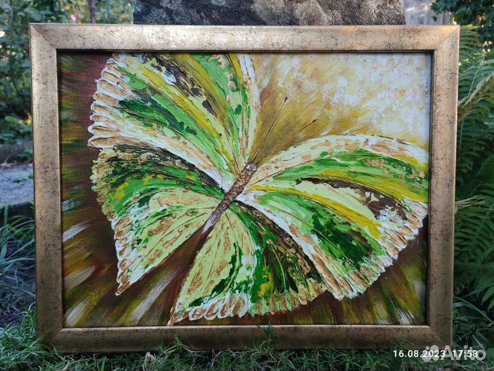 Интерьерная картина Бабочка зеленая