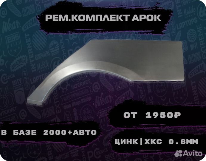 Ремонтные арки (ремкомплект) на автомобиль