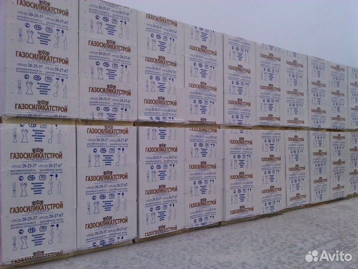 Газосиликатные блоки 600х250х200