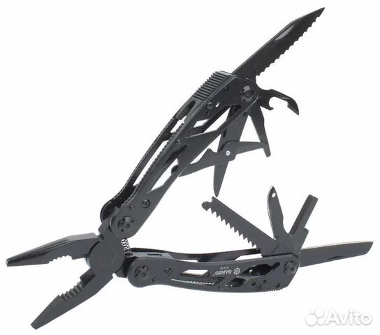 Мультитул (Ganzo) G202-B (Черный, 24 инструмента)