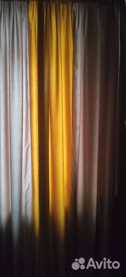 Шторы двухцветные канвас блэкаут на карниз 3м