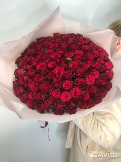 51 и 101 роза от 40 см. Доставка
