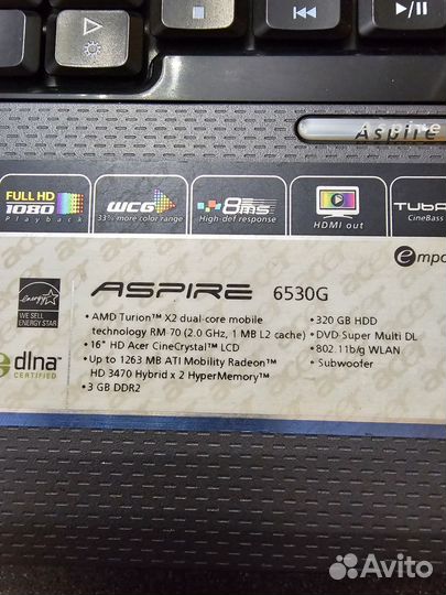 Ноутбук Aser aspire 6530G